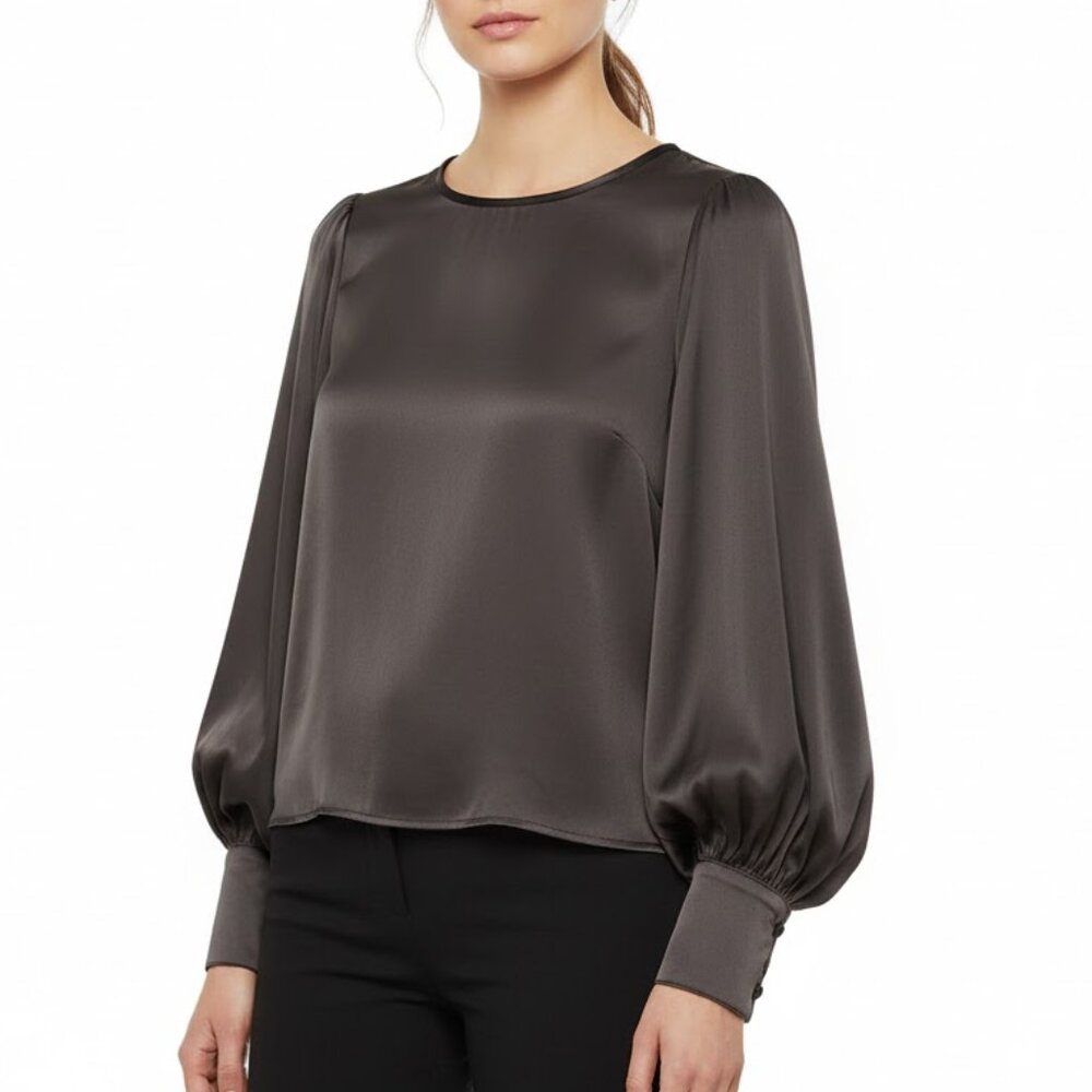 Only Black Puff Sleeve Blouse Relaxed Fit
